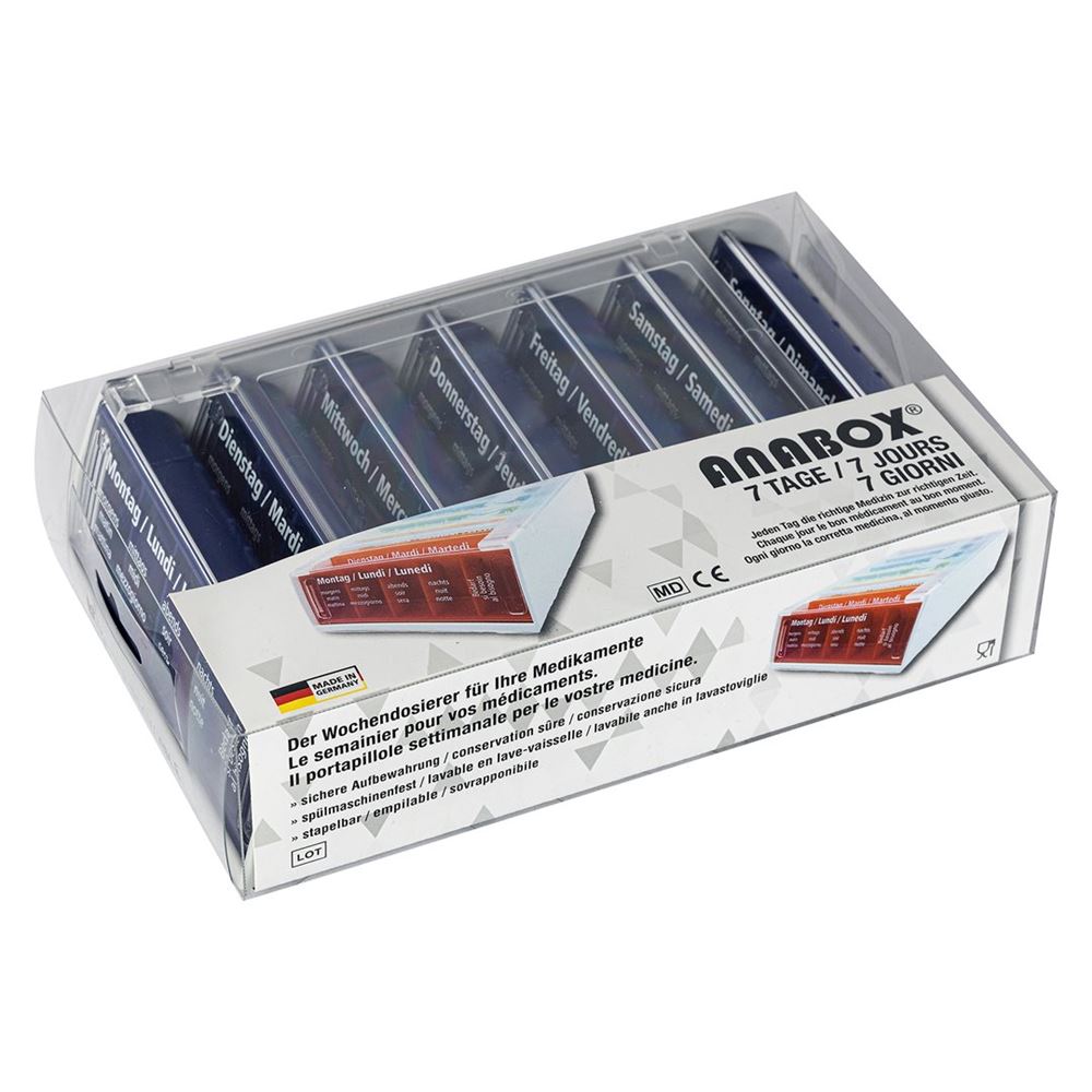 Anabox Medidispenser<br>1 Stück, 7 Tage blau