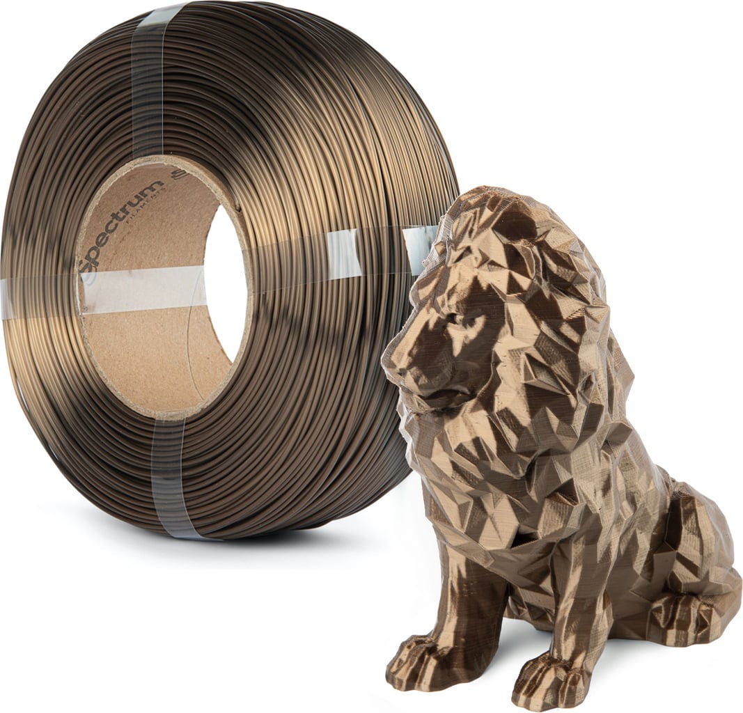 Spectrum  ReFill PLA Silk Cinnamon Bronze, 1,75 mm / 1000 g    Refill PLA mit Silk Effekt in Cinnamon Bronze