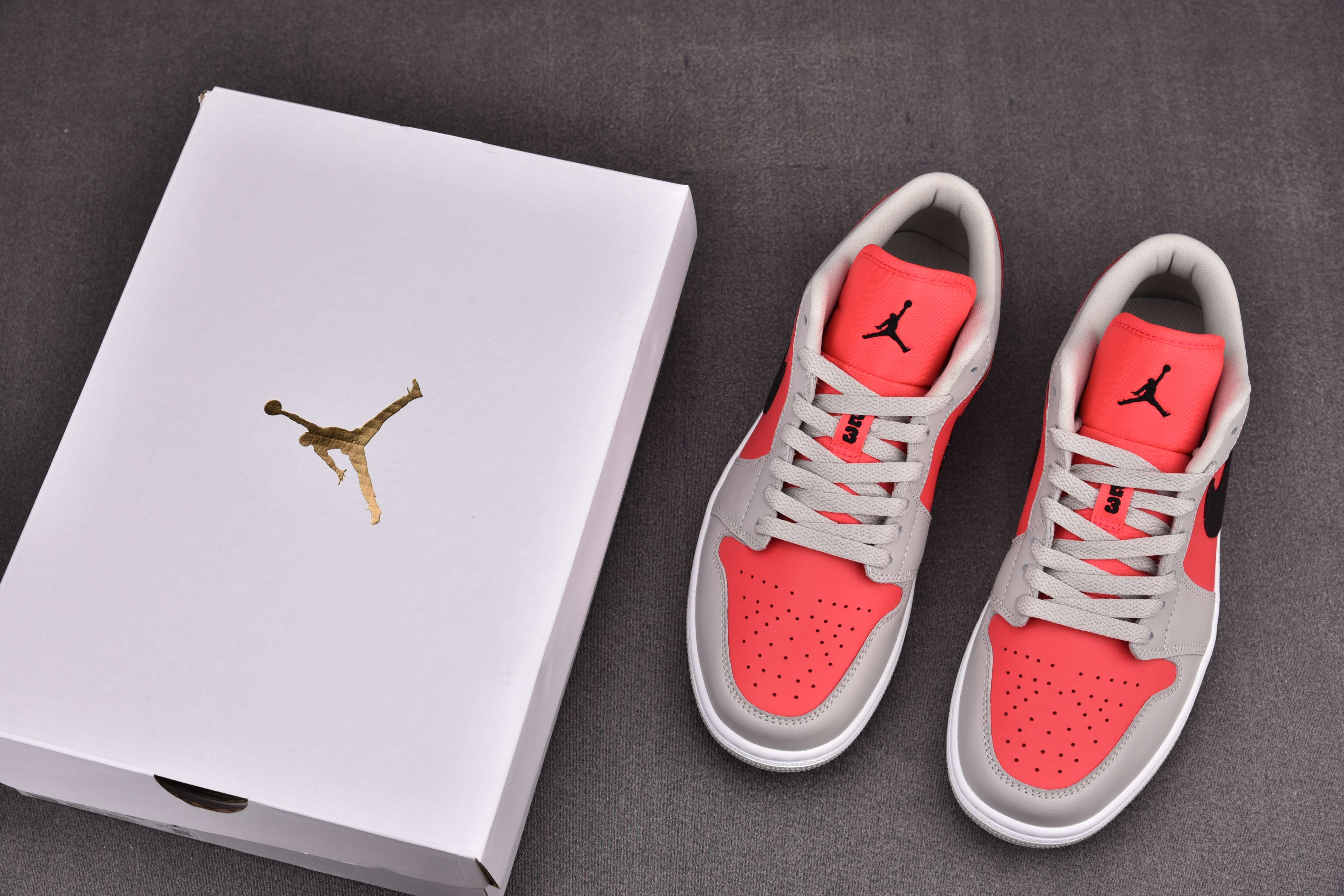 Jordan 1 Retro Low Light Iron Ore Siren Red (Women Size!!)