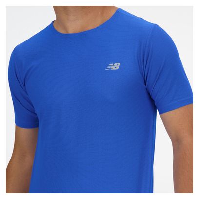 Maillot manches courtes New Balance Q Speed Jacquard Bleu Homme