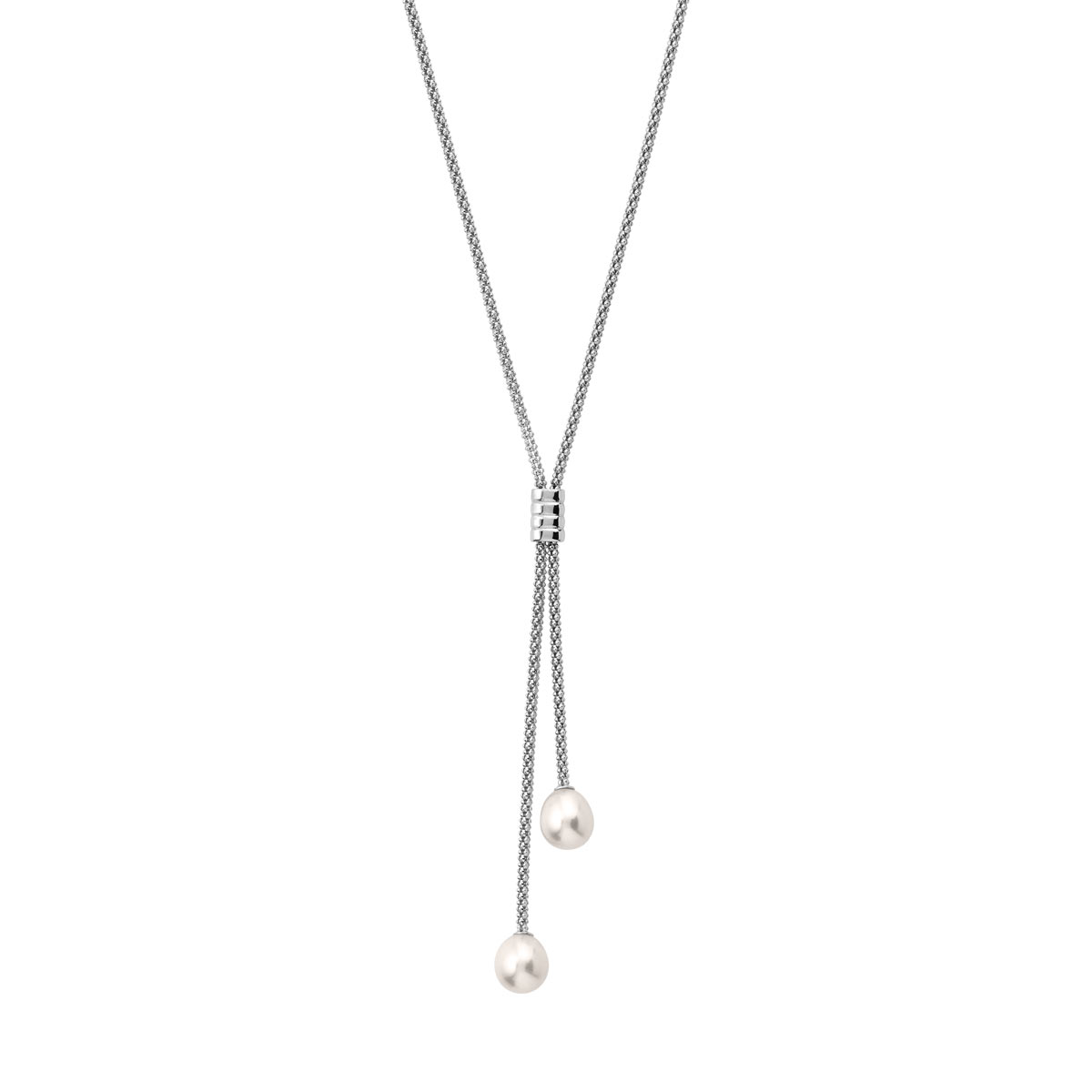Collier argent 925 perles de culture de Chine 45 cm