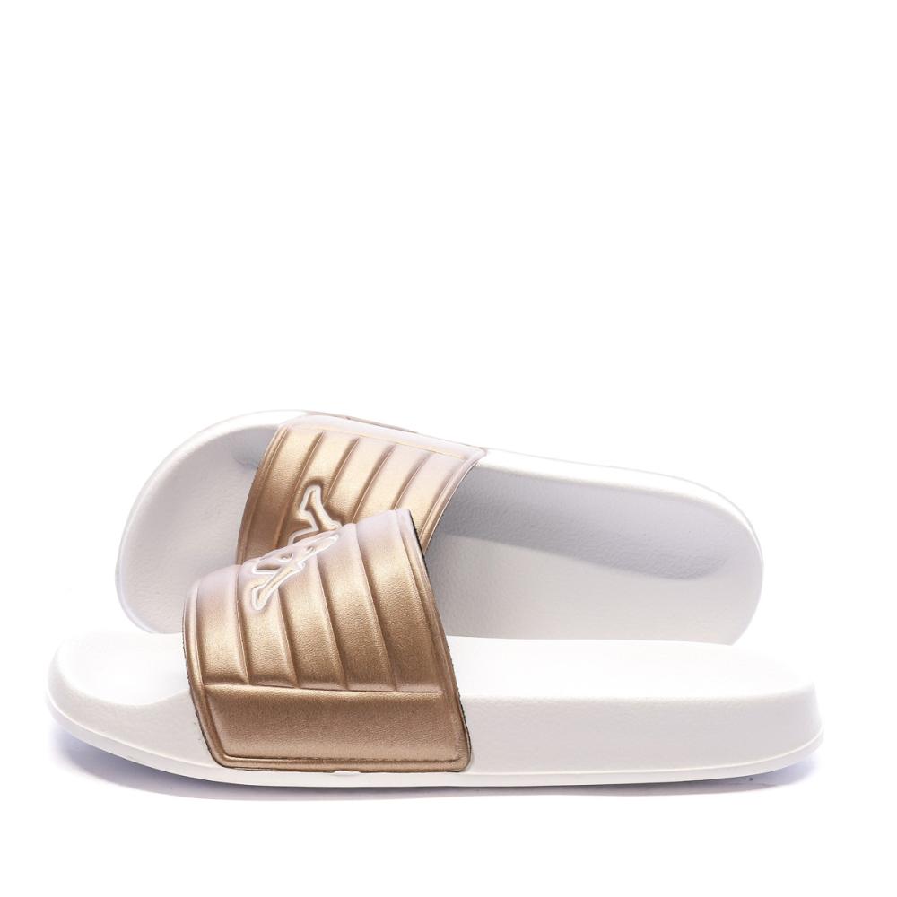 Kappa Claquettes Blanc/Bronze Femme Kappa Matese 4