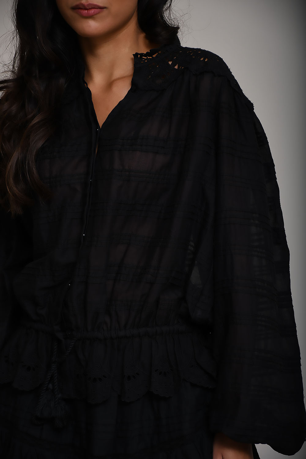 Polly embroidery cotton shirt