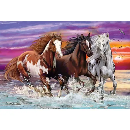Schmidt Spiele KinderPuzzle - Wildes Pferde-Trio, 200 Teile