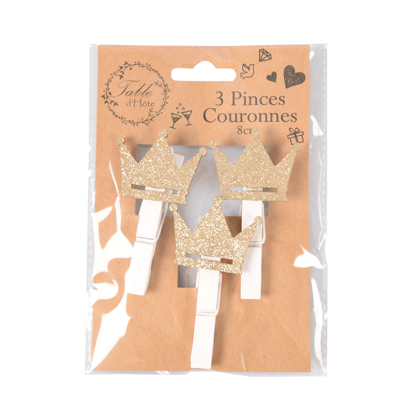 3 pinces couronnes
