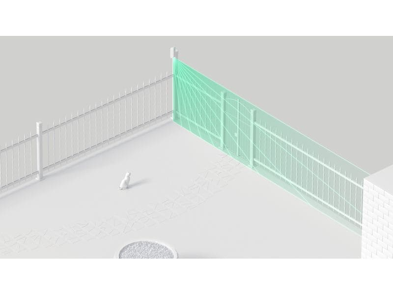 AJAX Baseline MotionProtect Curtain Jeweller Weiss Bewegungsmelder mit schmalem Strahl für den Innenbereich
