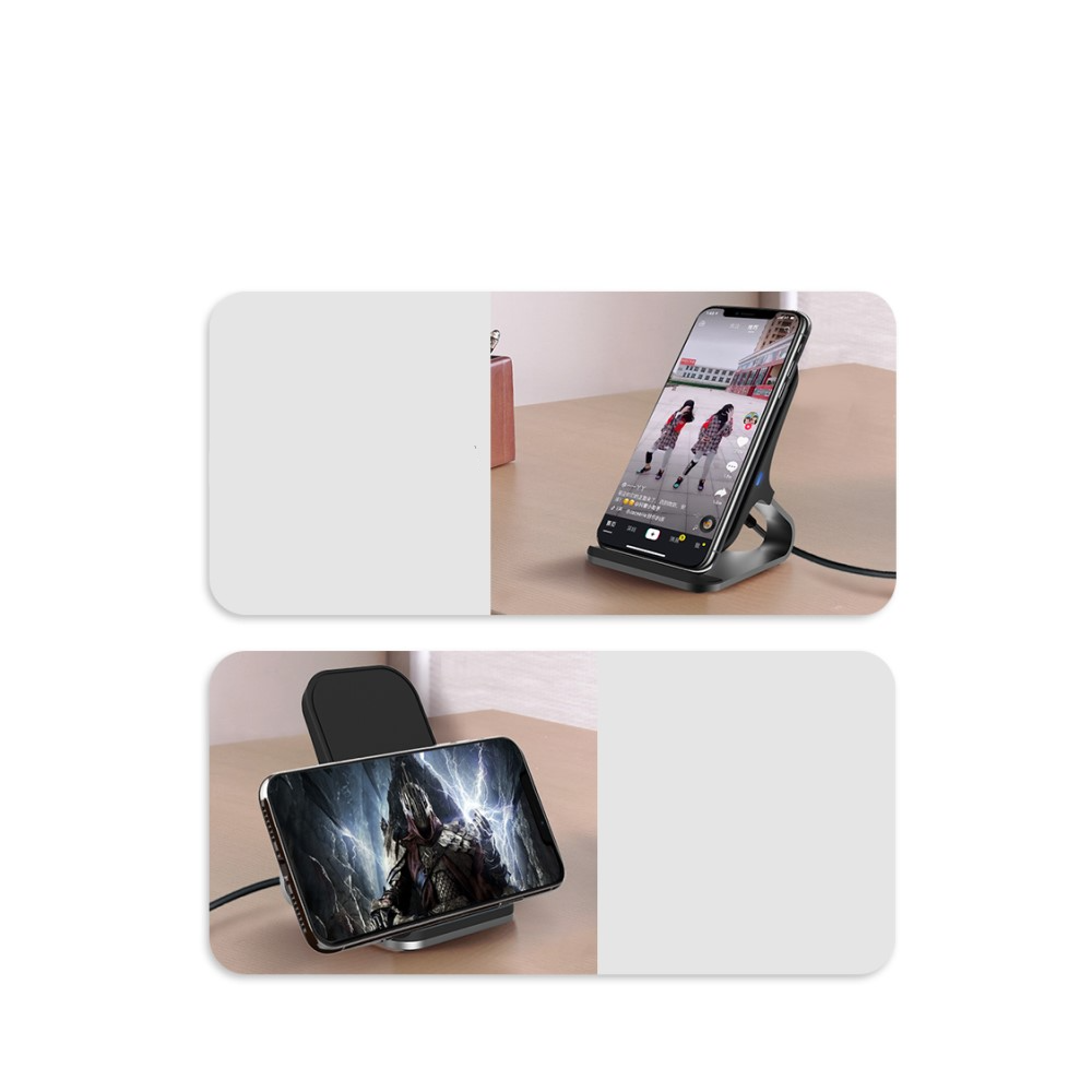 (15W) Universal Qi Wireless Charger Induktionsladegerät Ladestation - Schwarz