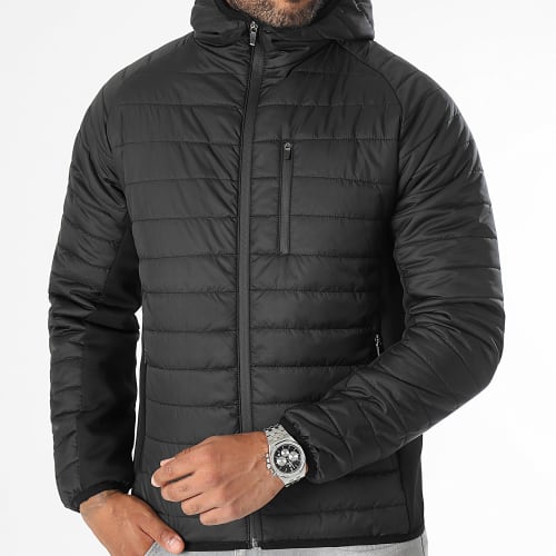 Doudoune Capuche Bimatière 0004 Noir