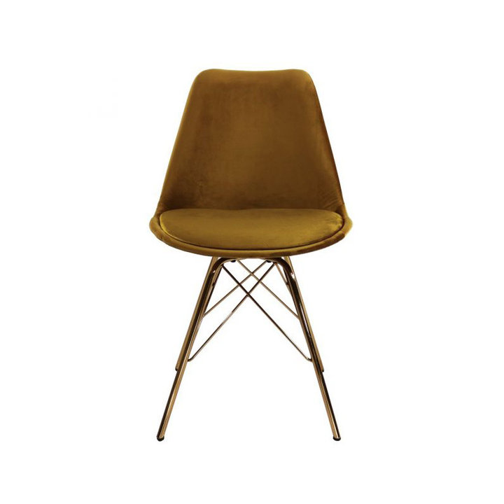 Kick collection - Stoel Velvet Goud - Goud frame