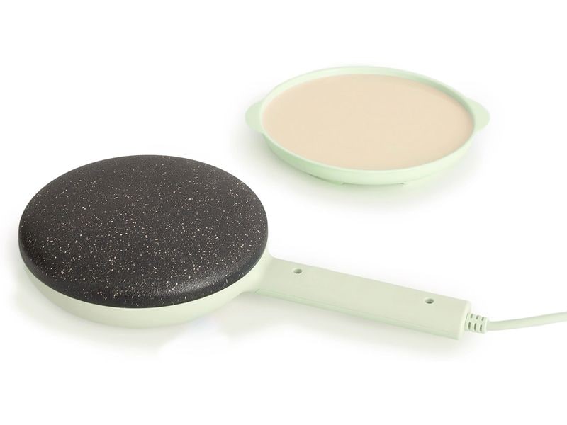 Create Crêpe Maker 600 W, Pastellgrün Crepesmaschine im Retro-Stil