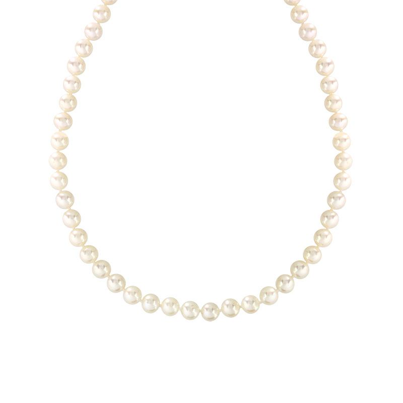 Collier or 750 jaune perles de culture de Chine 45 cm