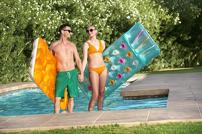 (188x71cm) Summer Colors Aufblasbare Wasser Luftmatratze Liegesofa Badeinsel (43014) - Assortiert