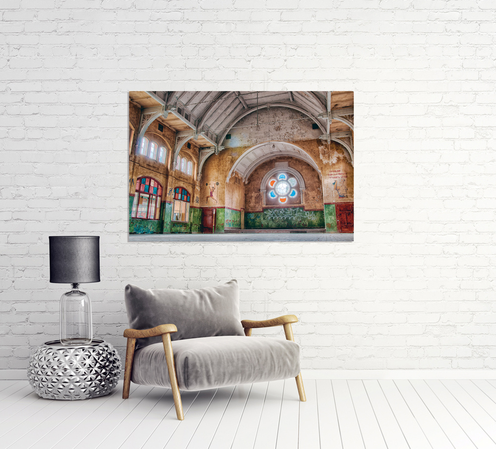 Akustikbild LOST PLACE HALLE 1 80x120cm, 7kg