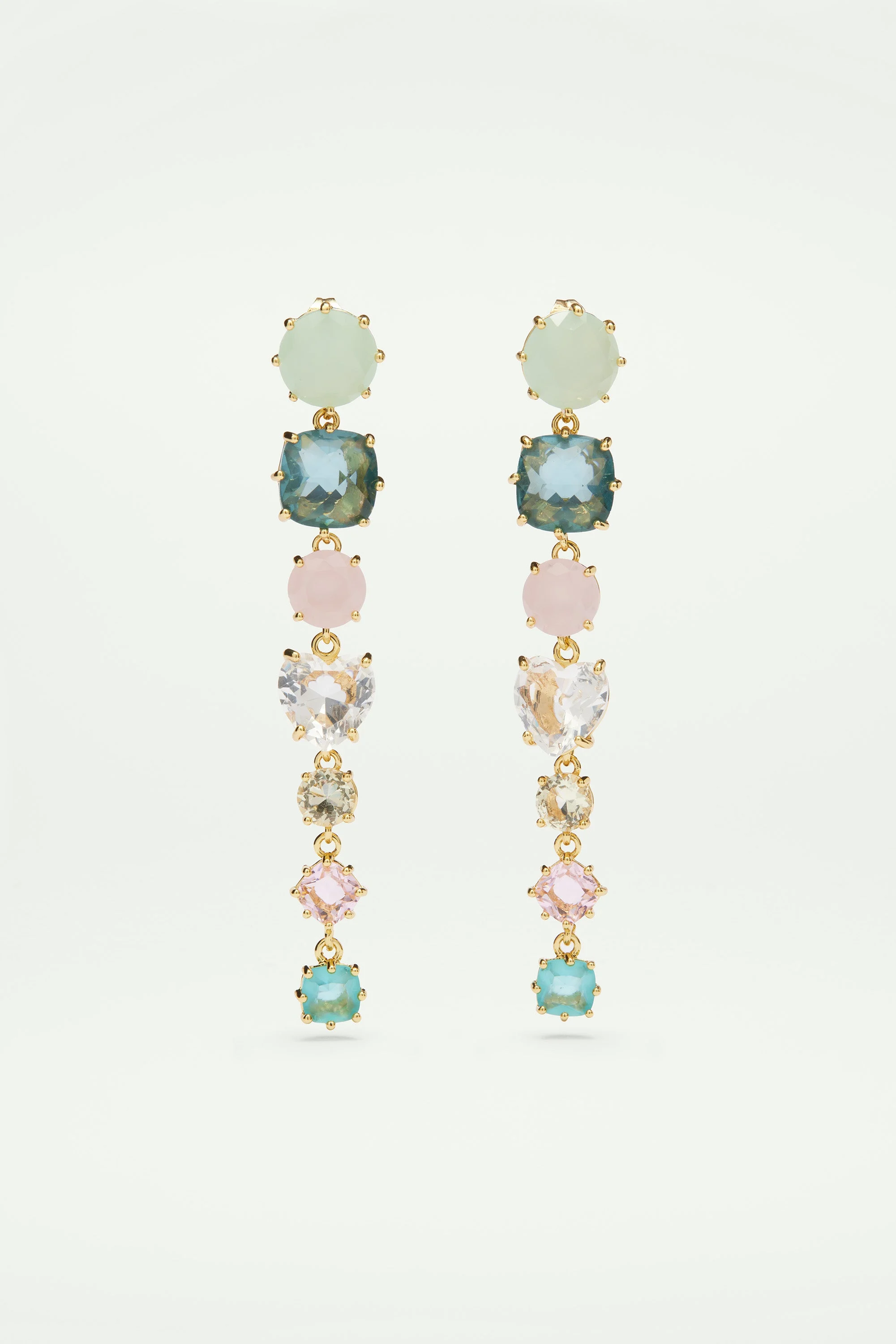 Boucles d'oreilles 7 pierres la diamantine acqua azzura | Bleu