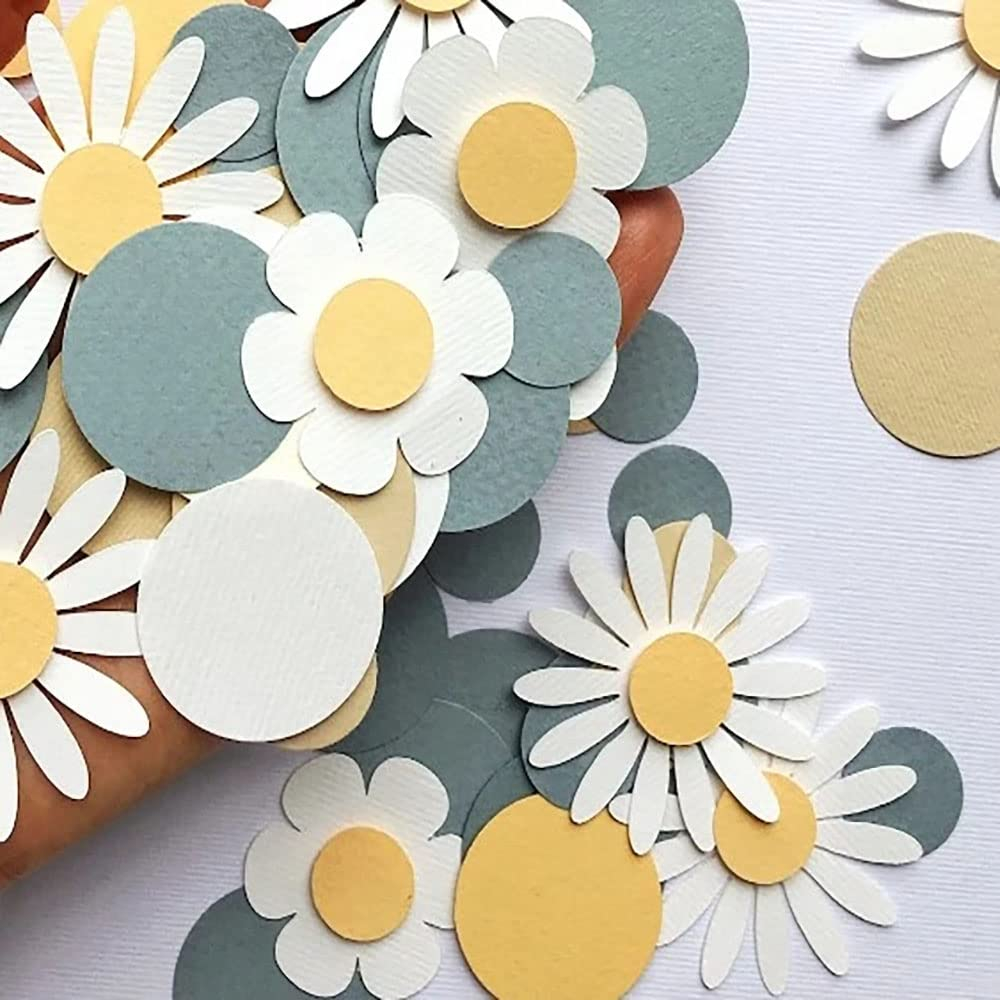 (15g) Papier Konfetti Party Dekoration Streukonfetti Blumen Tischdeko - Gänseblümchen
