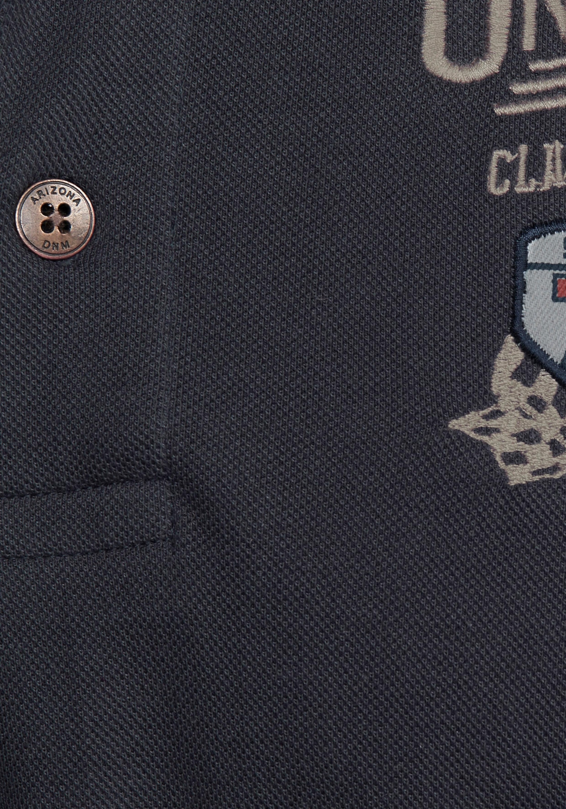 Arizona Poloshirt , Kurzarm,  mit Rippbündchen,  Polokragen mit Knöpfen