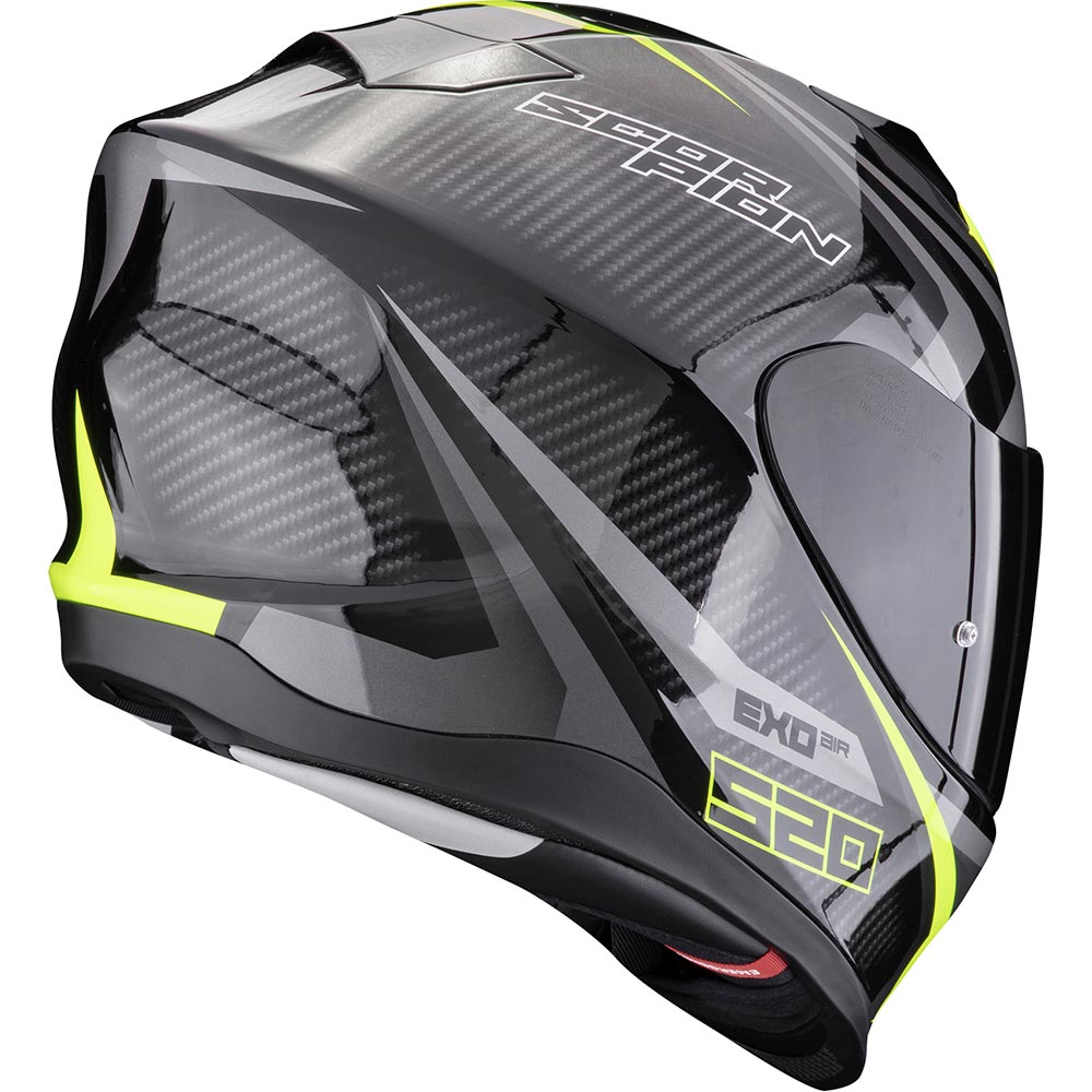Scorpion - Casque Exo-520 Evo Air Terra Noir / Argent / Jaune fluo