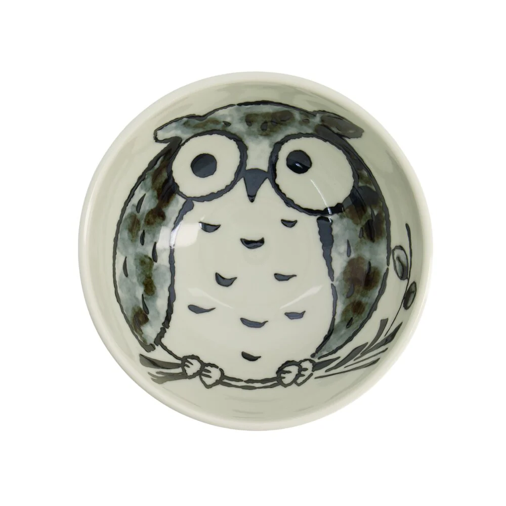 Tokyo Design Studio  Kawaii Owl Rice skål, blå - 400 ml.