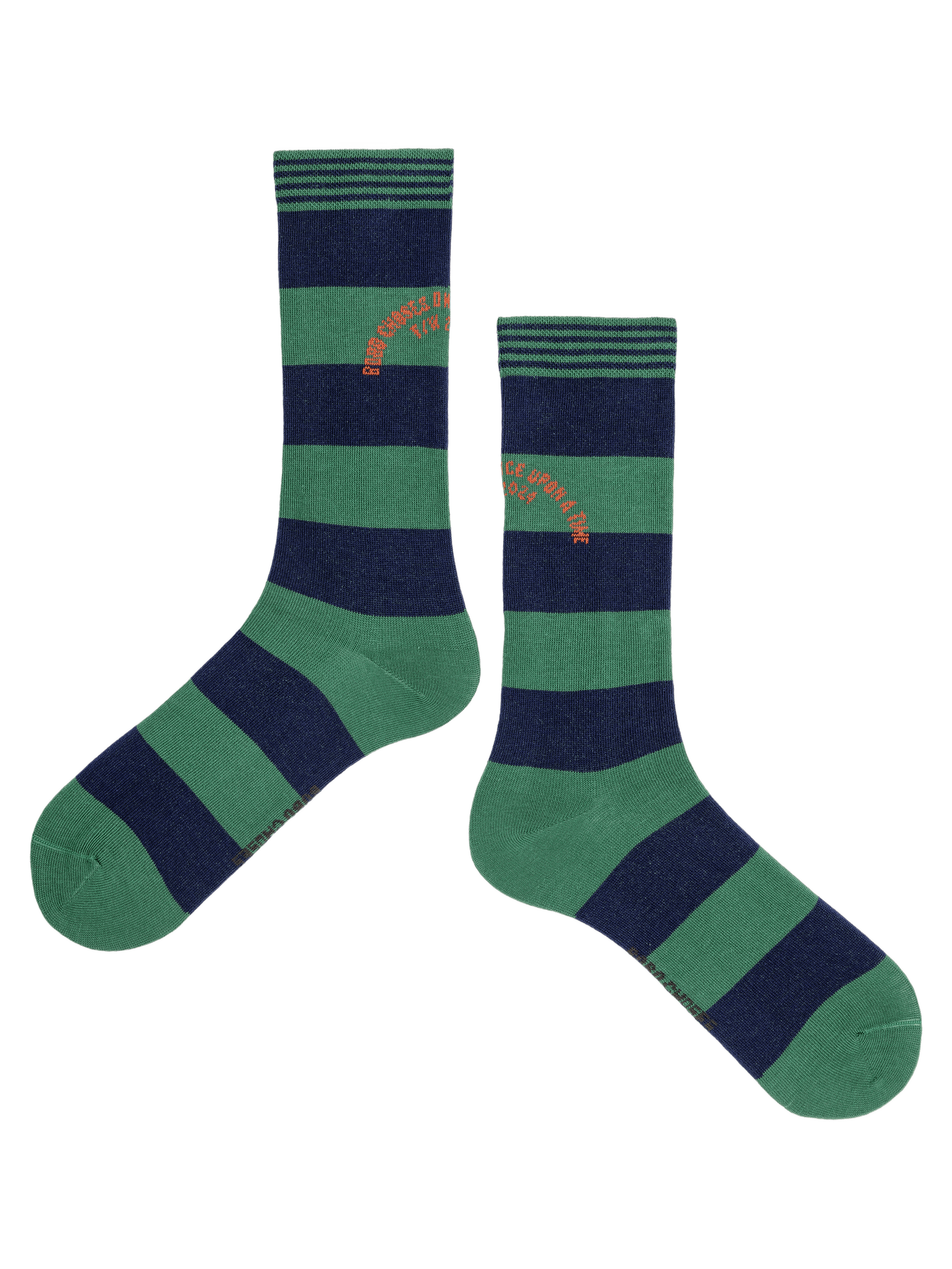 Chaussettes en coton mélangé à rayures | Multicolore