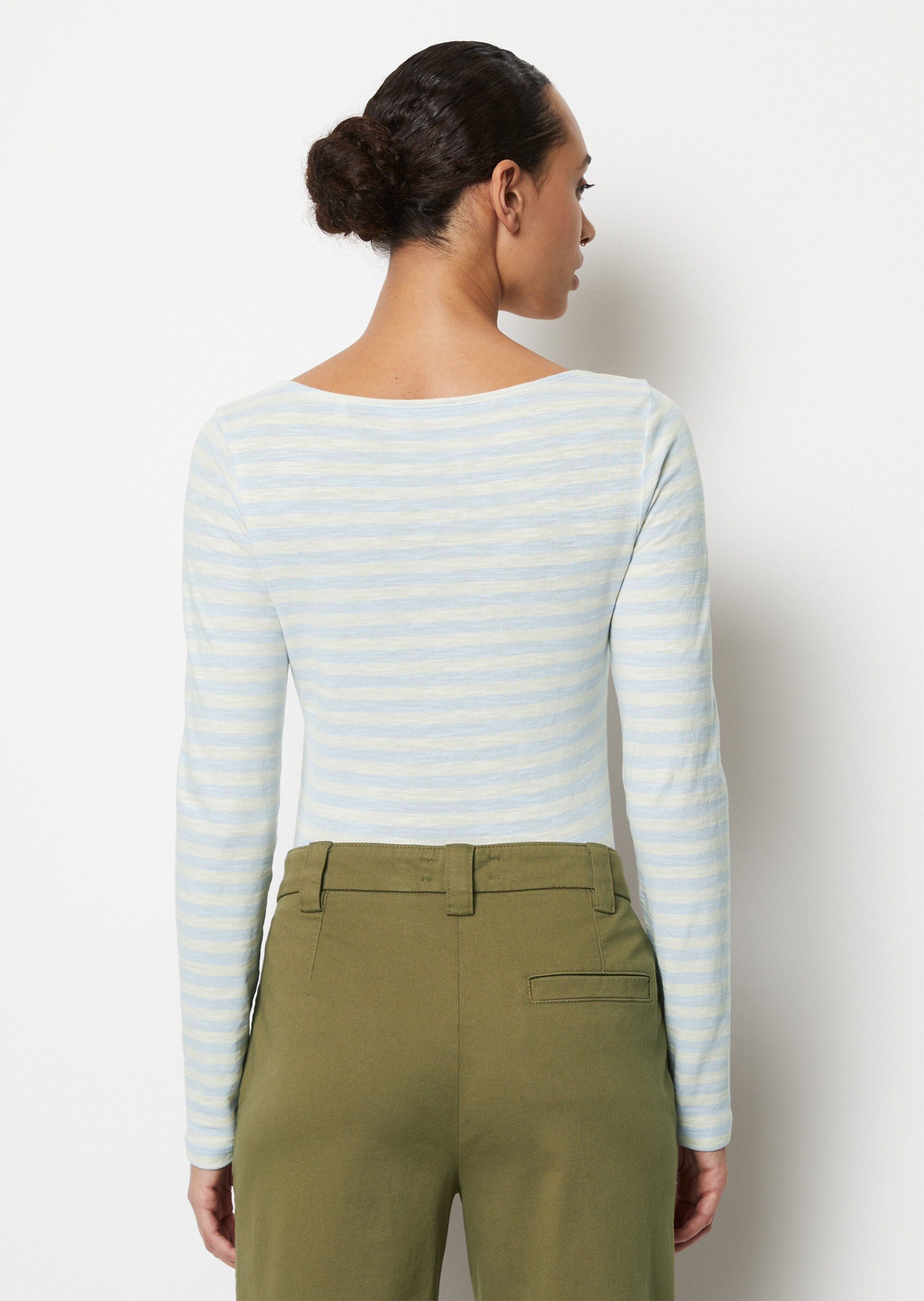 Ringel-Longsleeve regularaus Slubjersey