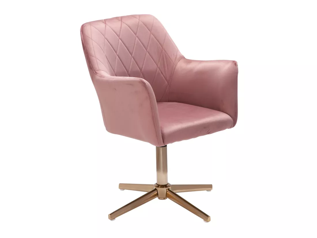 Chaise de Bureau Design Velours Pivotante Confortable - Style Art Déco - Charge 120 kg