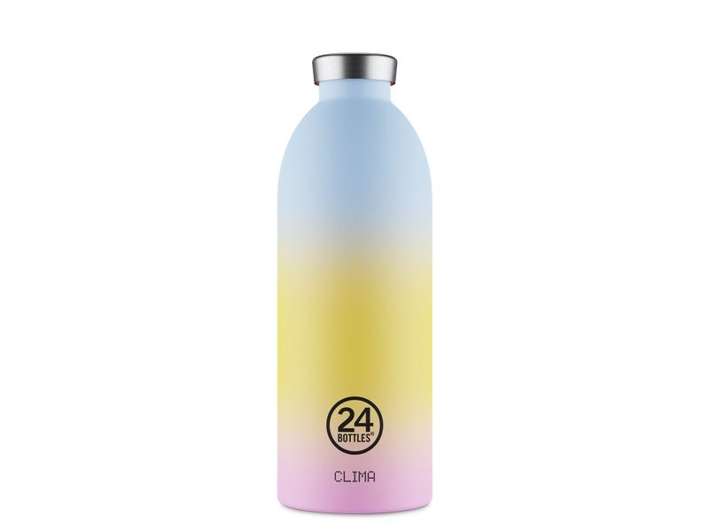 24Bottles Thermosflasche Clima 850 ml, Aurora Isolierflasche mit doppelwandiger Edelstahlisolation