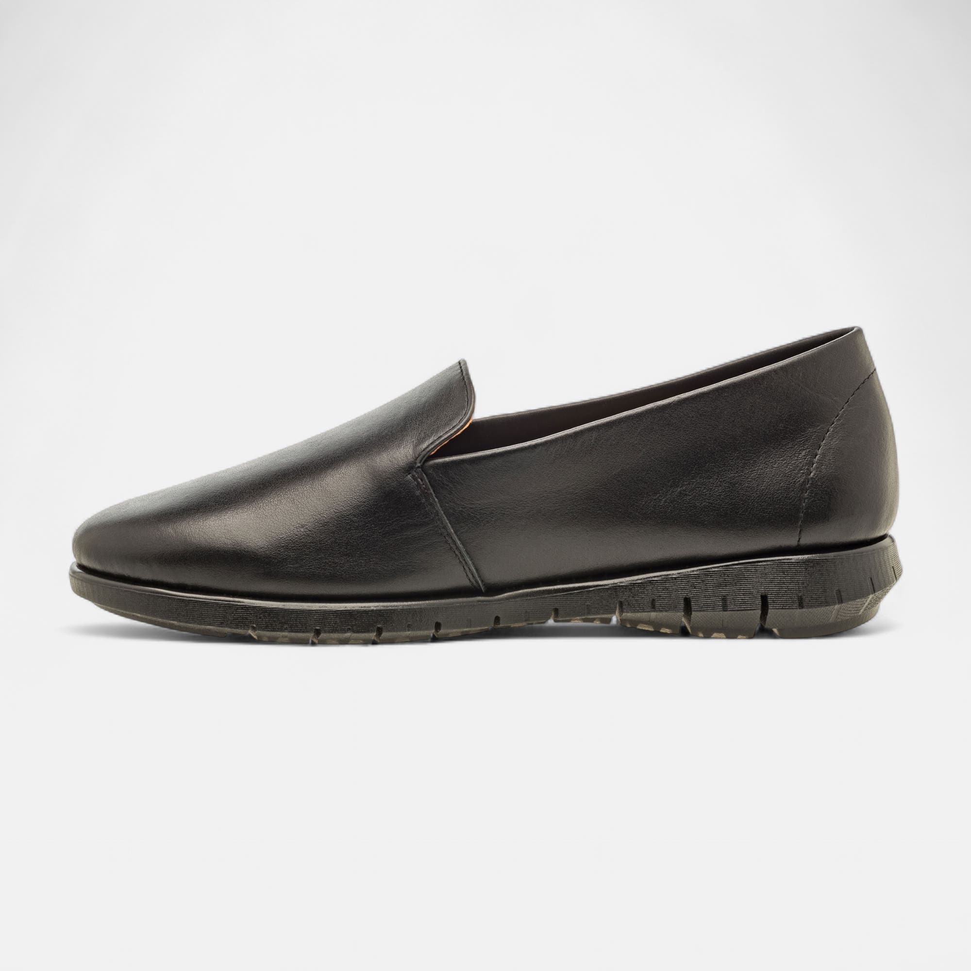 Mocassins Femme en cuir noir