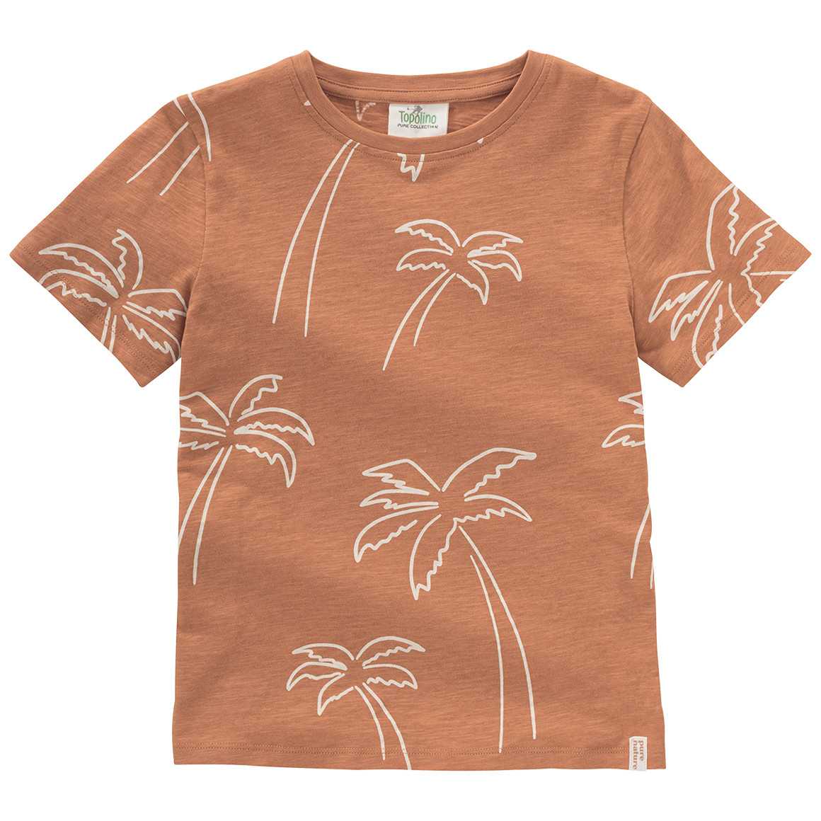 Topolino Pure Collection Jungen T-Shirt mit Palmen terracotta