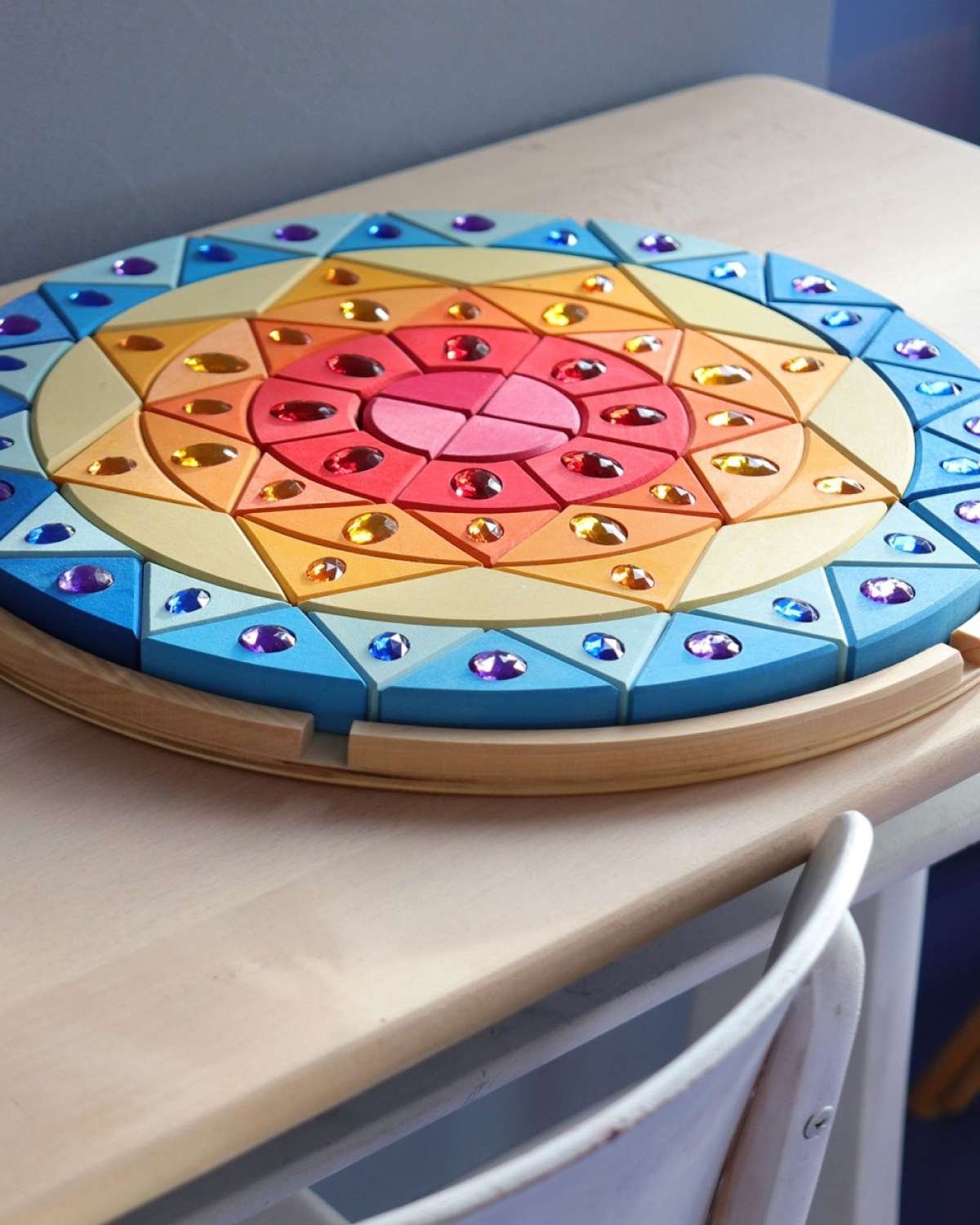 Mandala Puslespill – 76 klosser og diamanter | Sparkling Mandala Sun