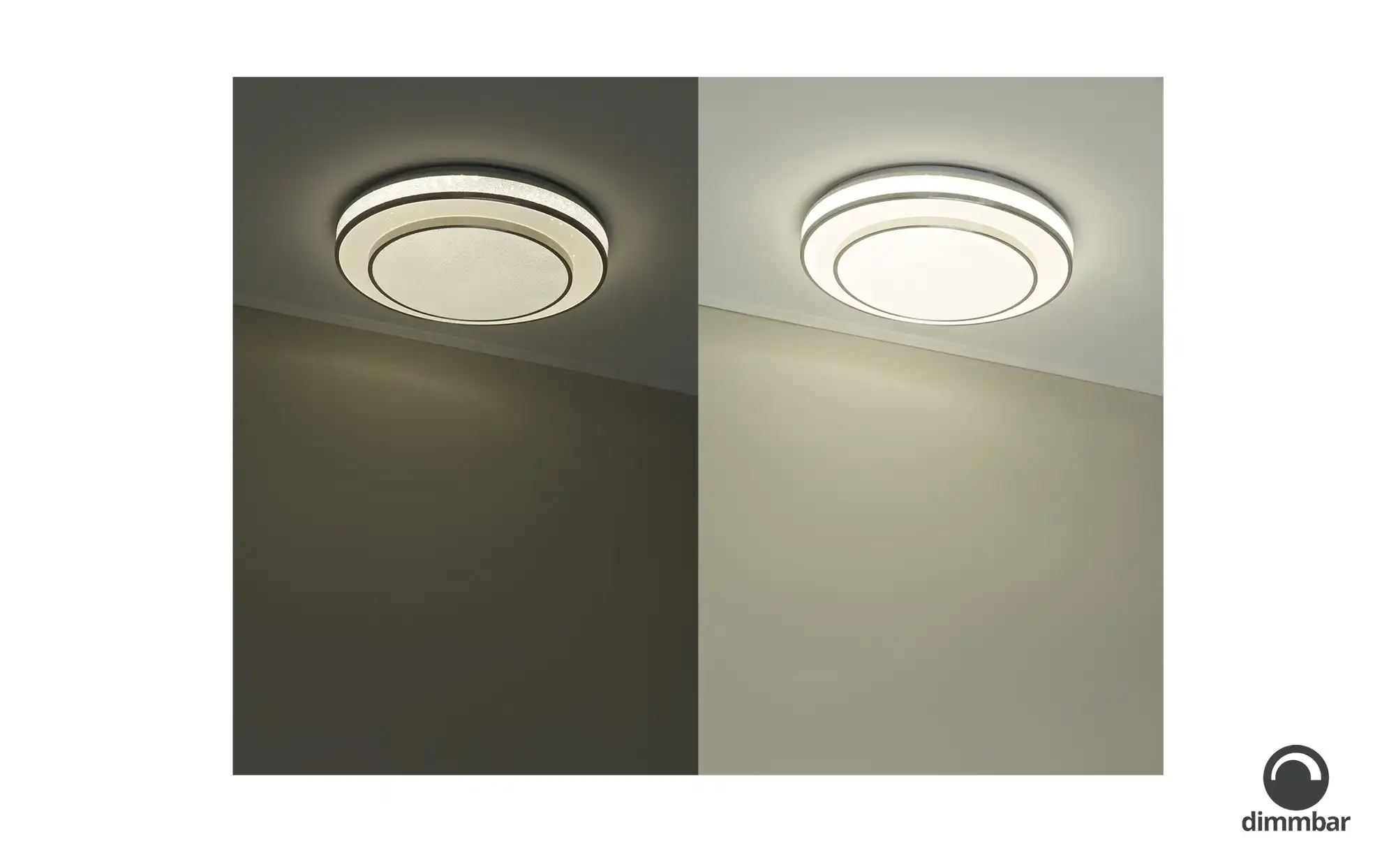 KHG LED-Deckenleuchte chrom/weiß