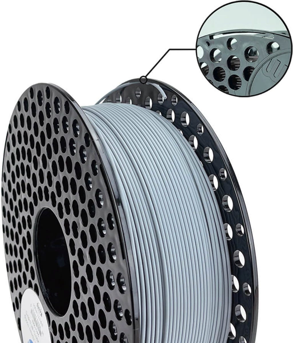 AzureFilm  ASA Grau, 1,75 mm / 1000 g (1 kg)    Hitze- und witterungsbeständiges Filament