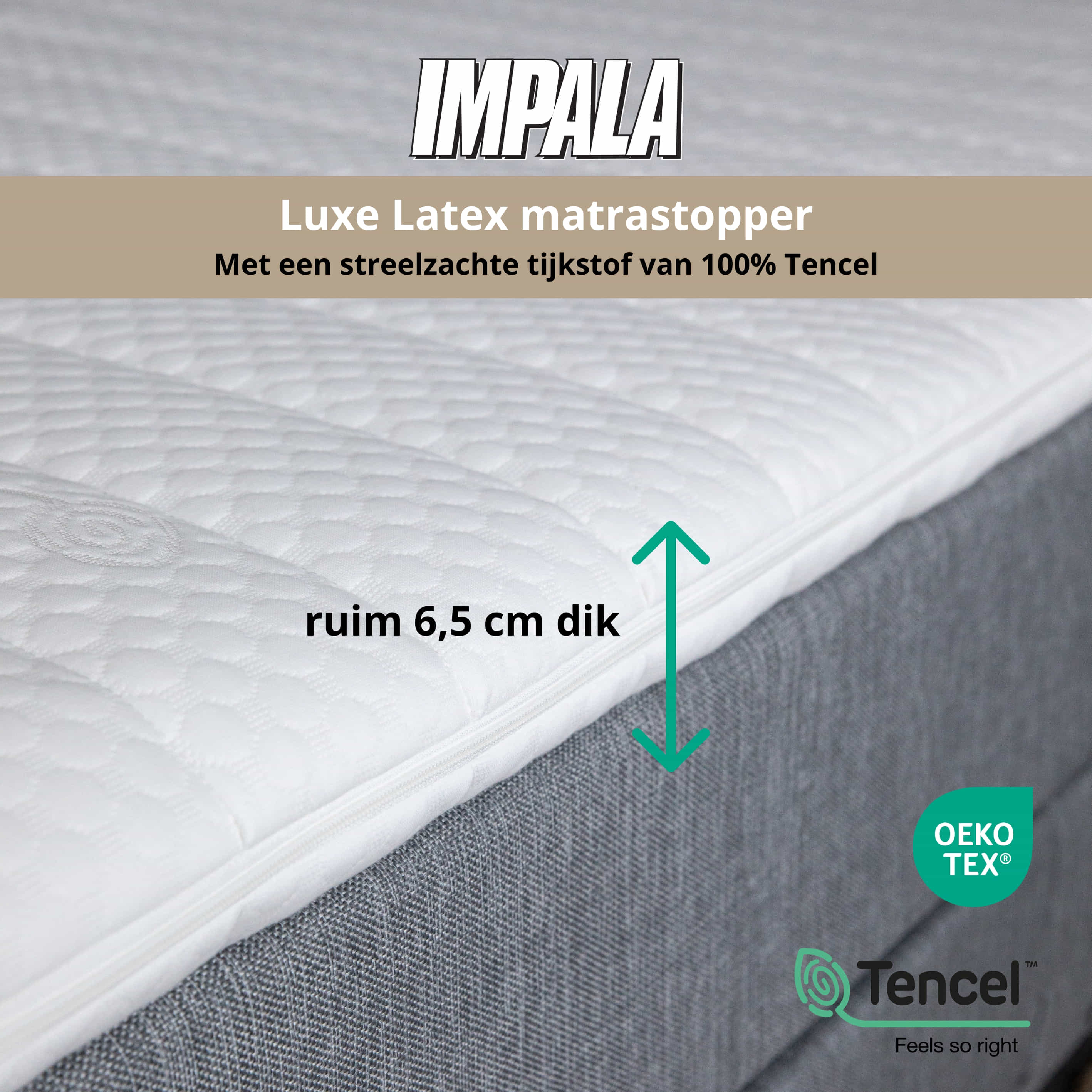 Impala - Ondersteunend Latex Topmatras - 90x220cm