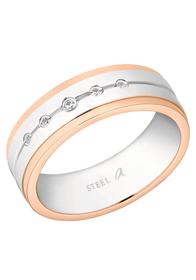 Amor Fingerring »Uni Chic« mit Zirkonia (synth.)