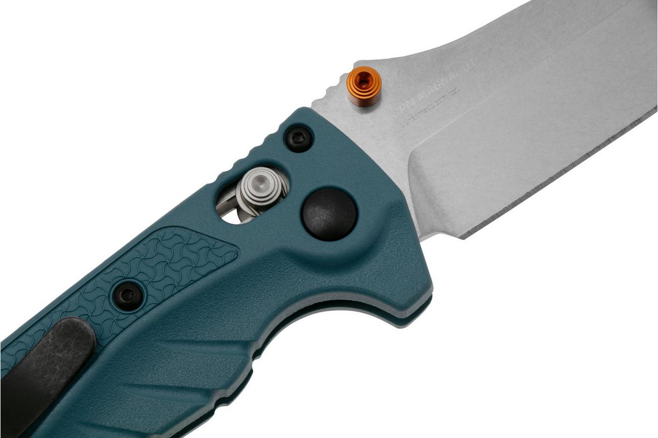 Benchmade Mini Adira 18065 CPM MagnaCut, Depth Blue Grivory zakmes