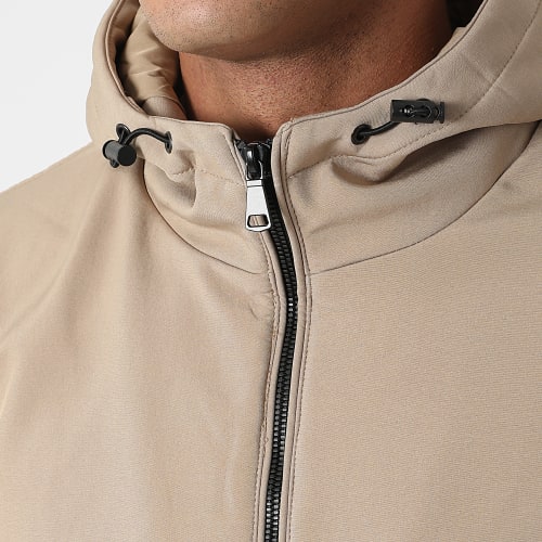 Veste Zippée Capuche Beige