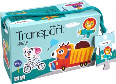 3-I-1 Puslespil Med 6, 9 Og 12 Brikker - Transport