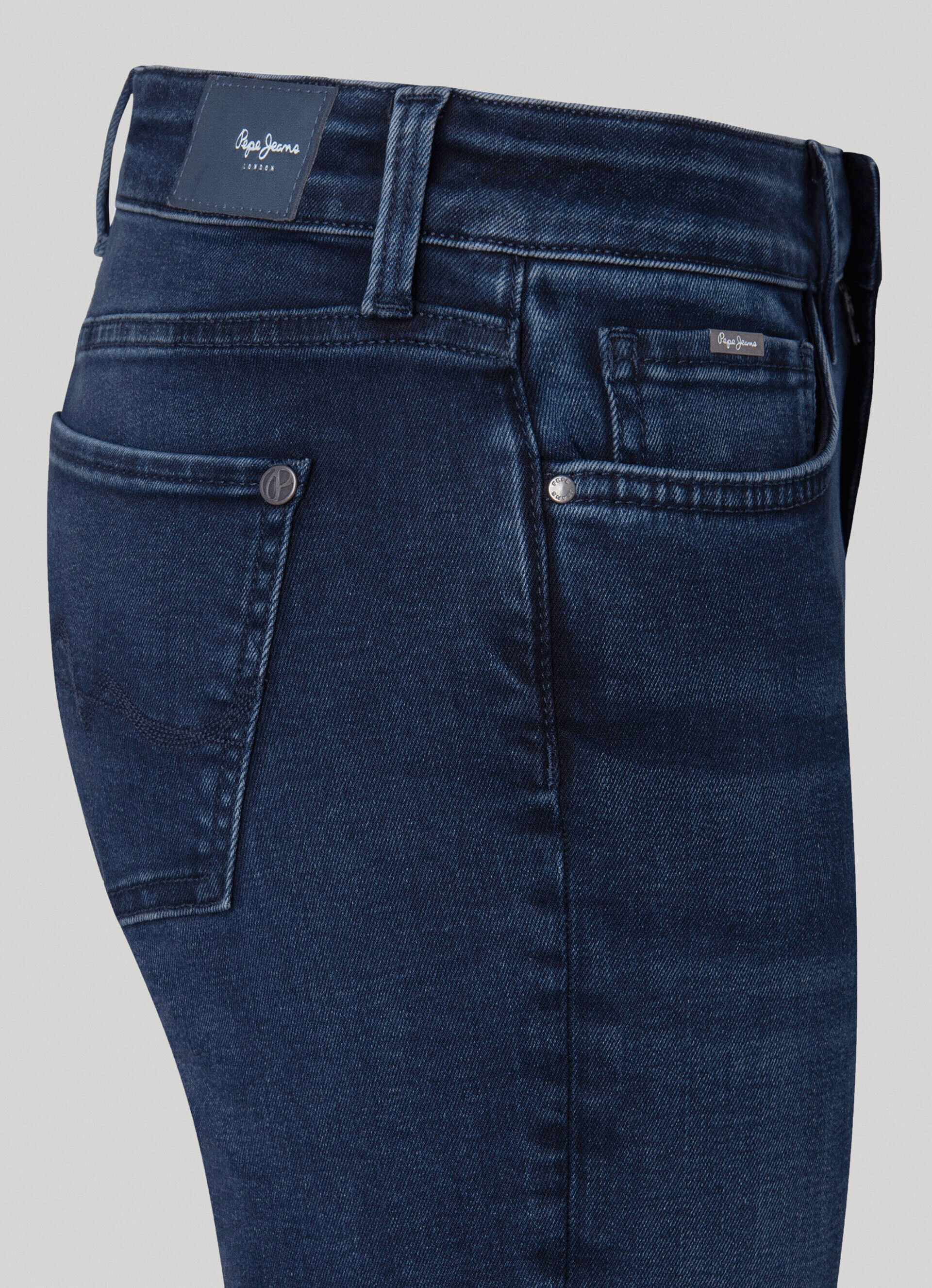 Calça jeans AUBREY FIT SLIM de cintura média - jeans