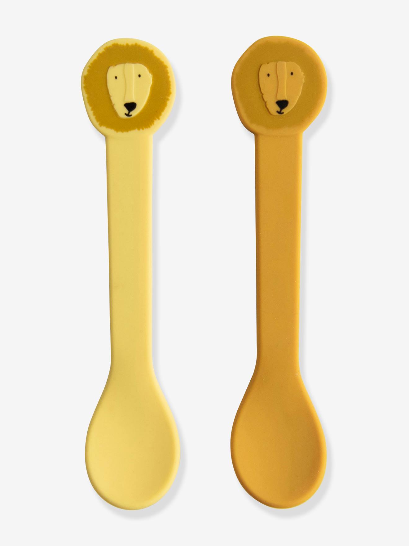 Conjunto de 2 colheres de silicone para bebês (a partir de 1 ano de idade)