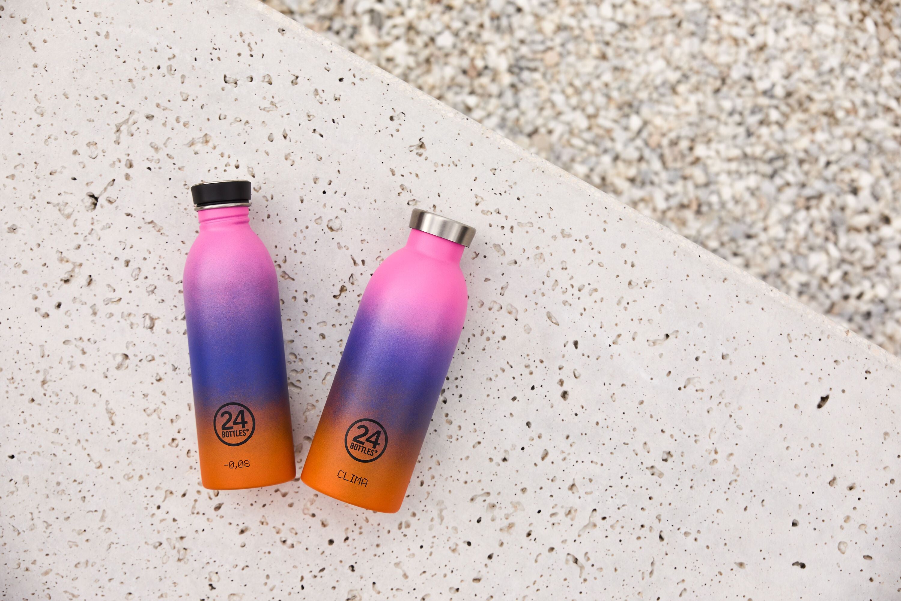24 Bottles SUNDOWN Thermosflasche - Orange, Pink, Rot / H: 20.5 cm