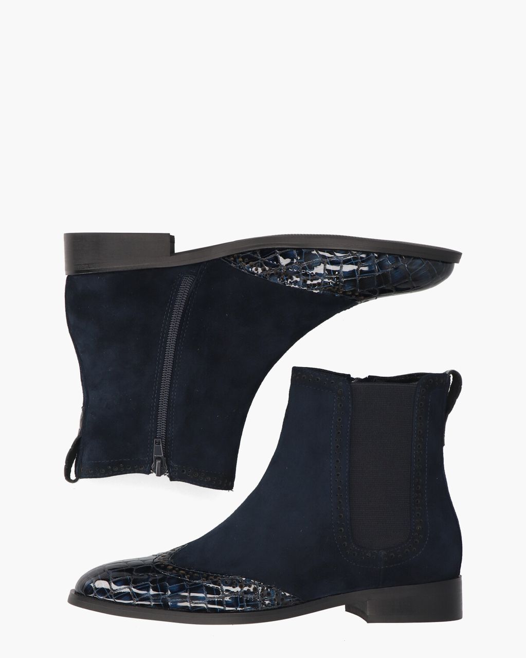 Di Lauro Sheralyn Donkerblauw Dames Chelseaboots