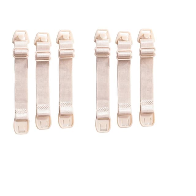 6 stk justerbare skulderremme til amme-bh Beige