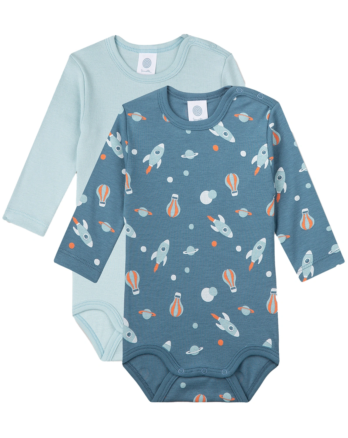 Langarmbody ROCKET 2er-Pack in bluestone
