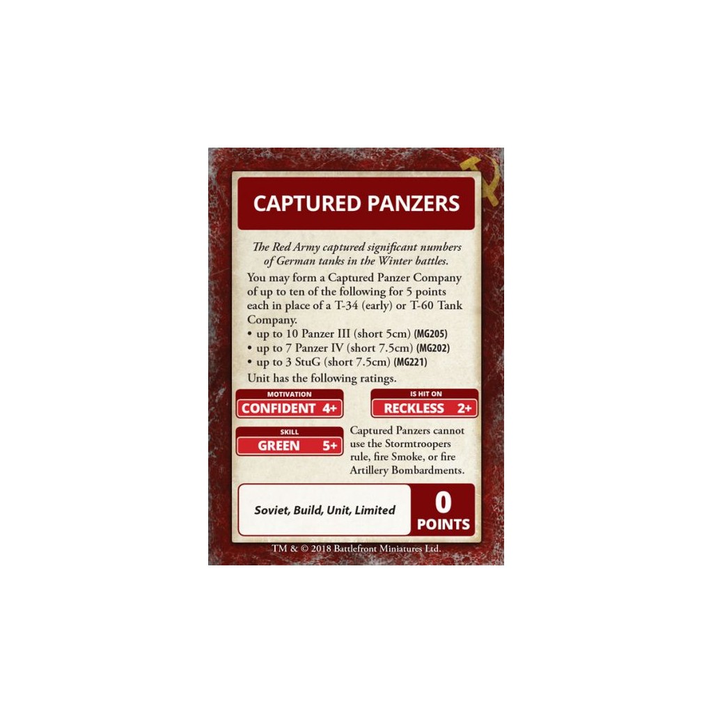 Flames of War - Enemy at the Gates Command Cards