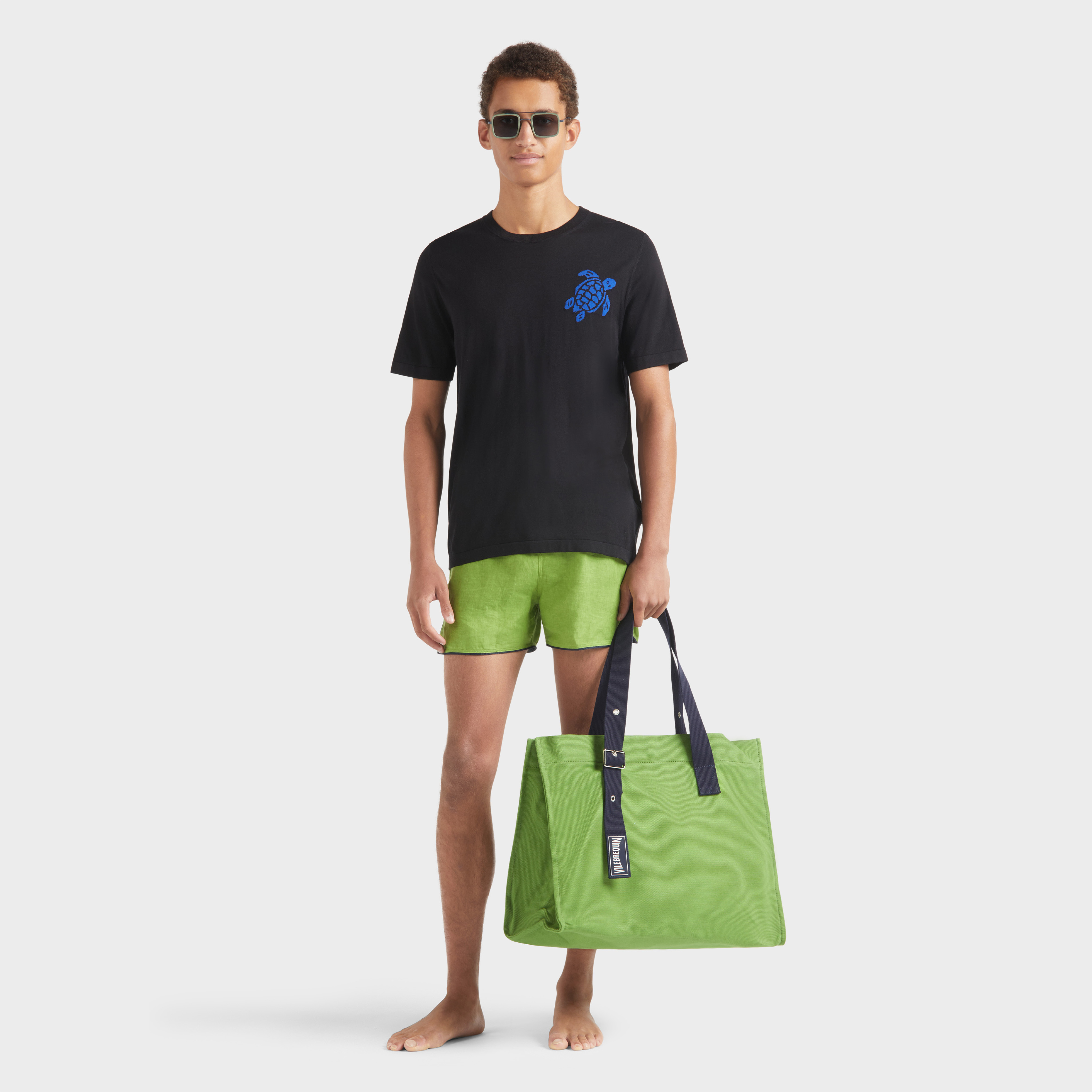 Maillot de bain en lin homme uni