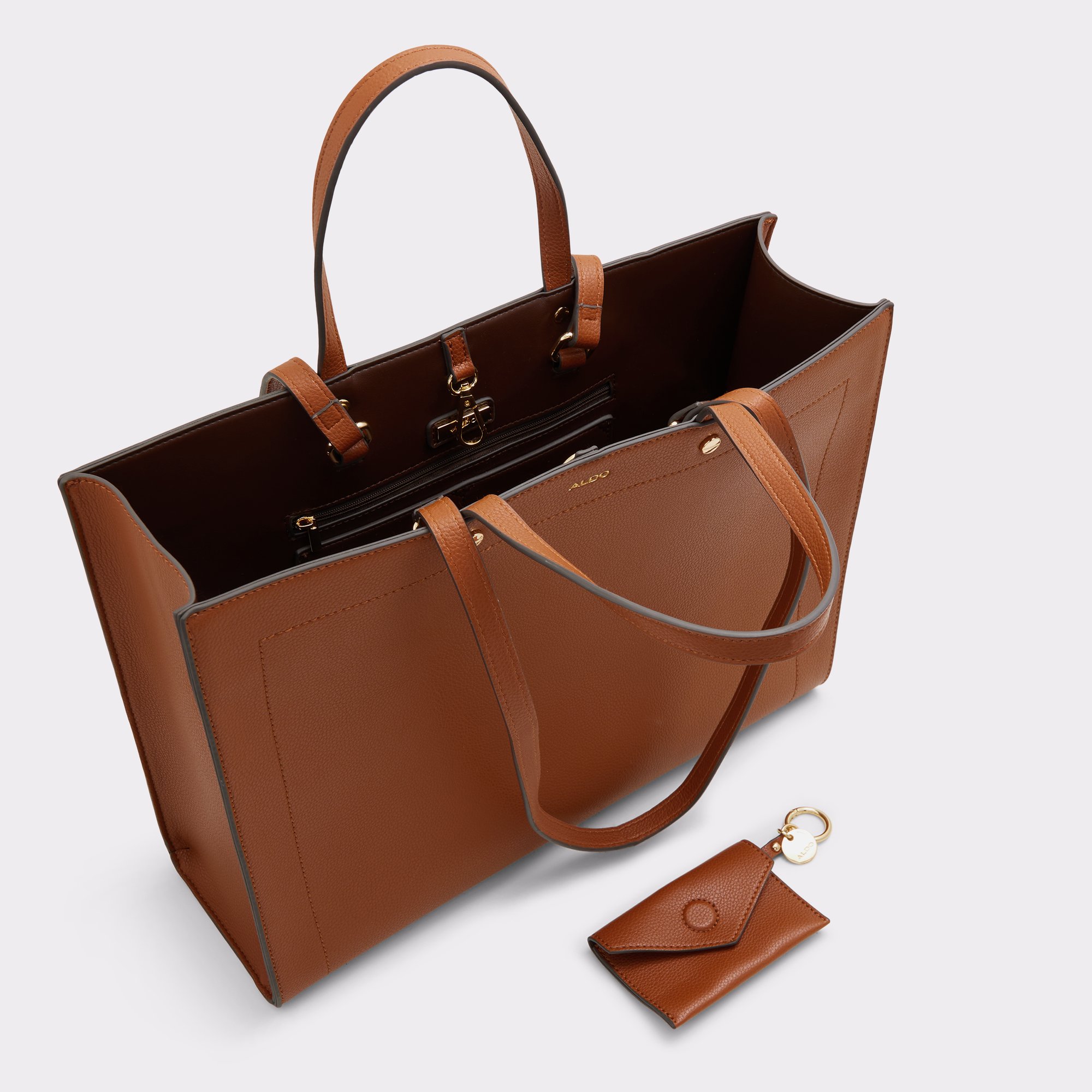 Truly Medium Brown Women Tote Bags