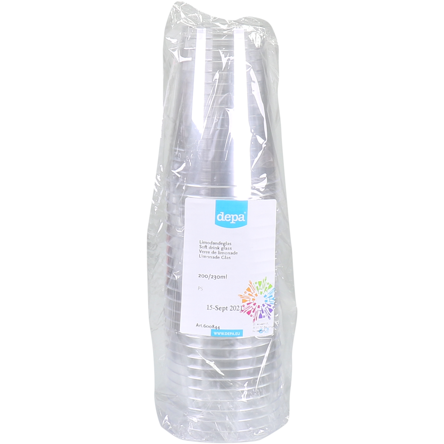 Glas, frisdrankglas, pS, 230ml, transparant