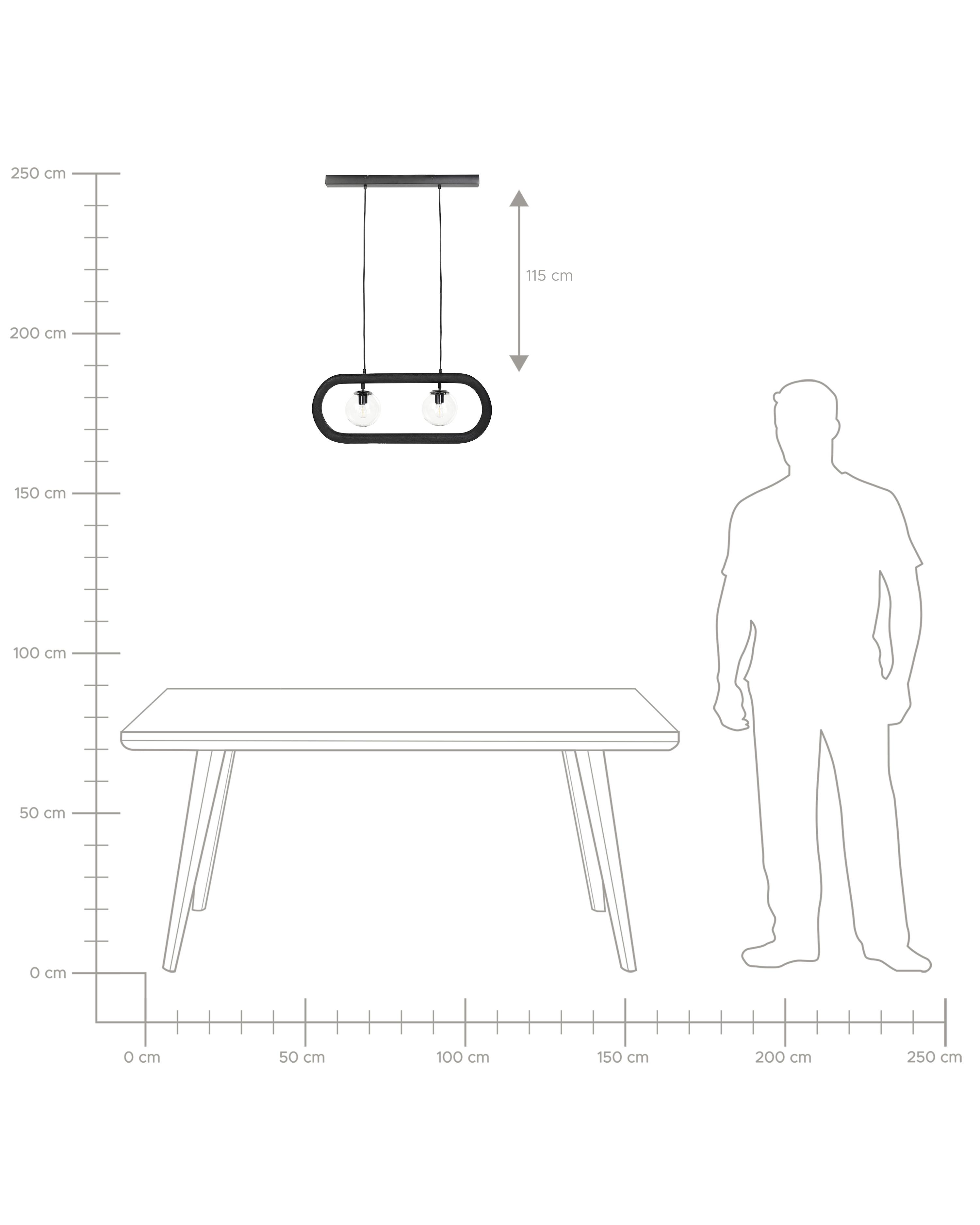 Hanglamp AYENSU Mangohout Zwart
