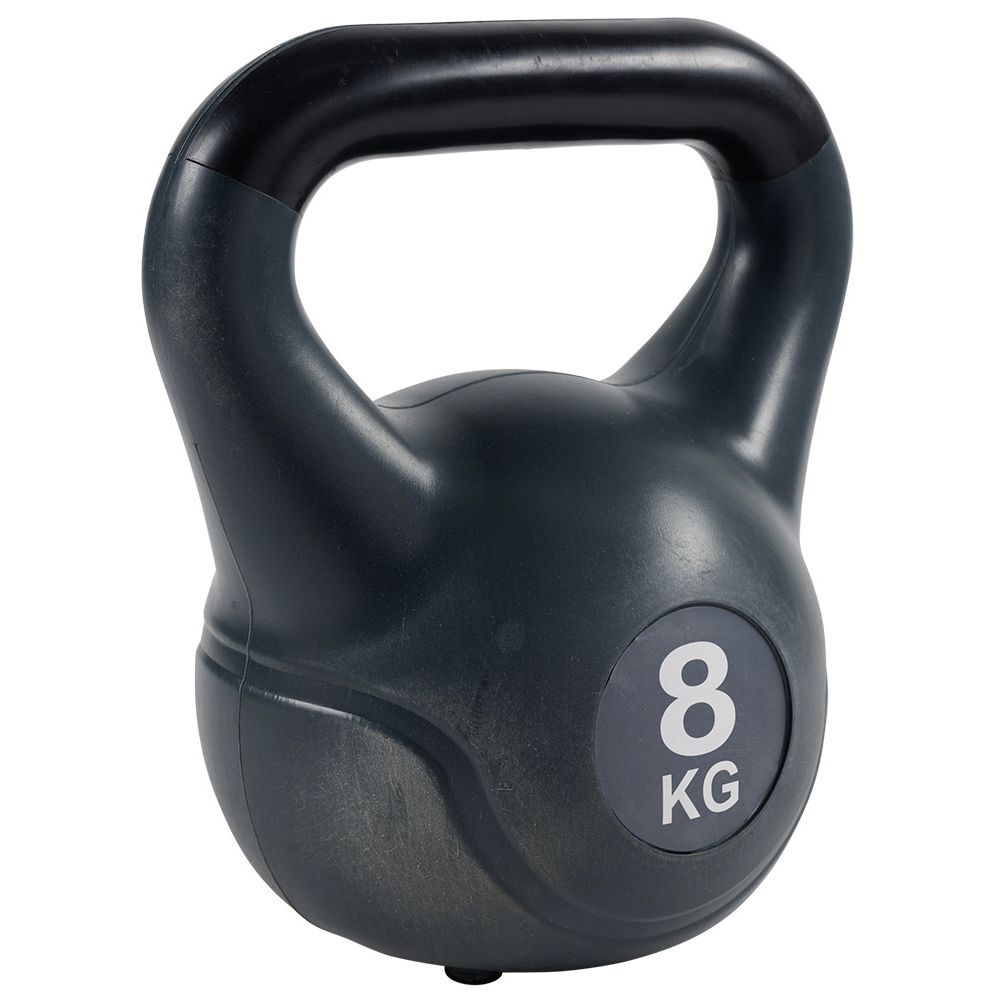 Poids de musculation 8kg avec poignée gris foncé