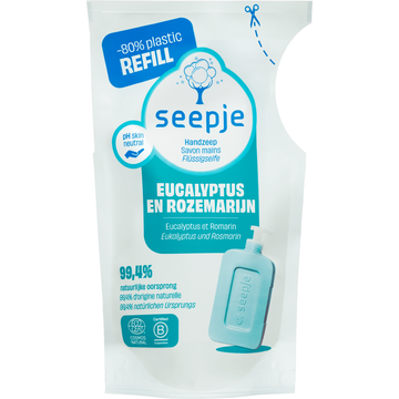 Seepje Handzeep Navulling Eucalyptus Rozemarijn 300 ML
