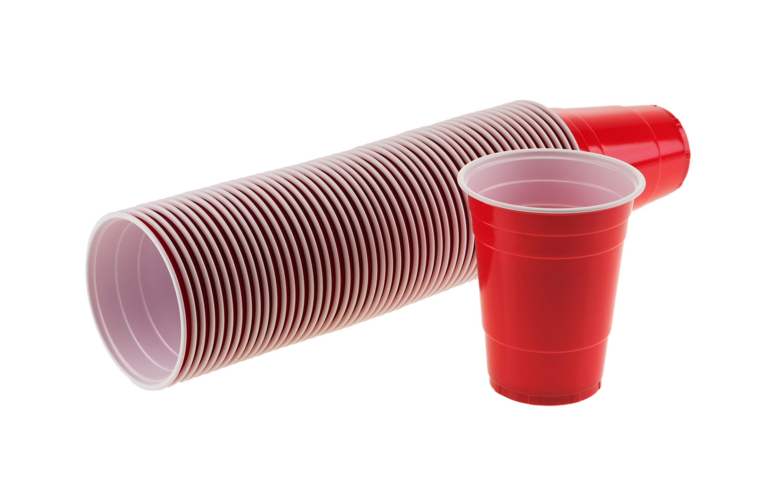 Einwegbecher Beer Pong , 50 Stück, RotEinweg Bierbecher zum Spiel Beer Pong